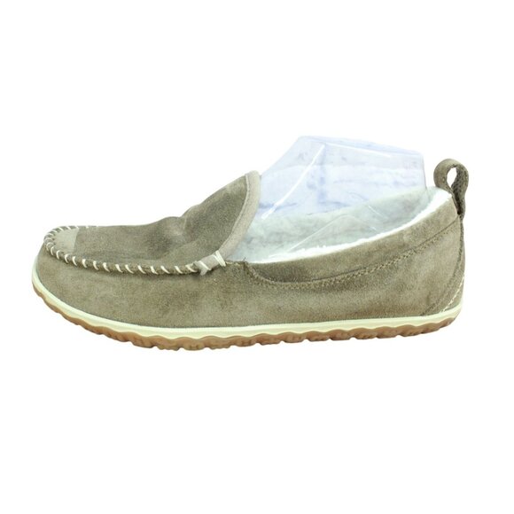LL Bean Mountain Slippers Moccasin Suede Dark Cement Size 8 M - Picture 1 of 9